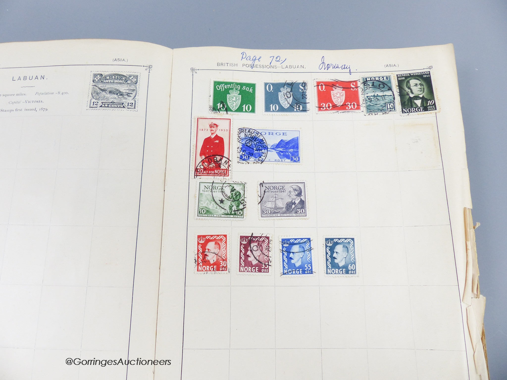 Four albums of World stamps including GB 1840 1d black used, a few loose covers and packets